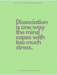 Dissociation is the brain's way of coping with stress - Matt Fox Counselling